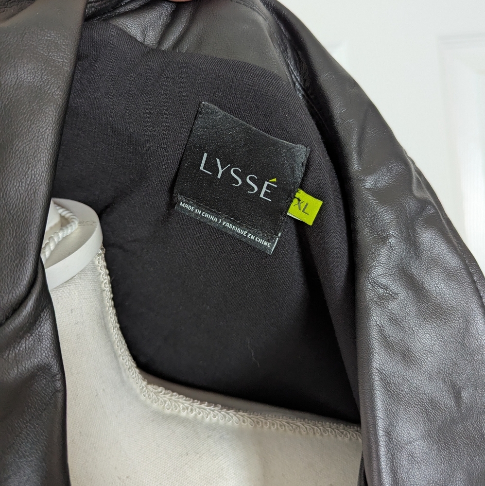 Lysse Faux Leather Moto Jacket, Nwot, XL - Picture 4 of 5